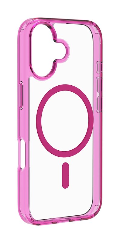 Cellularline Custodia iPhone 17 Iconic Magsafe Trasparente/Rosa