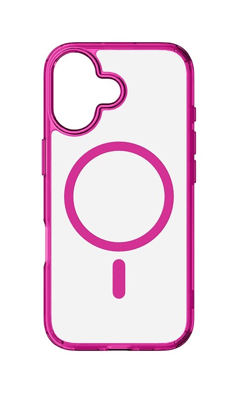 Cellularline Custodia iPhone 17 Iconic Magsafe Trasparente/Rosa