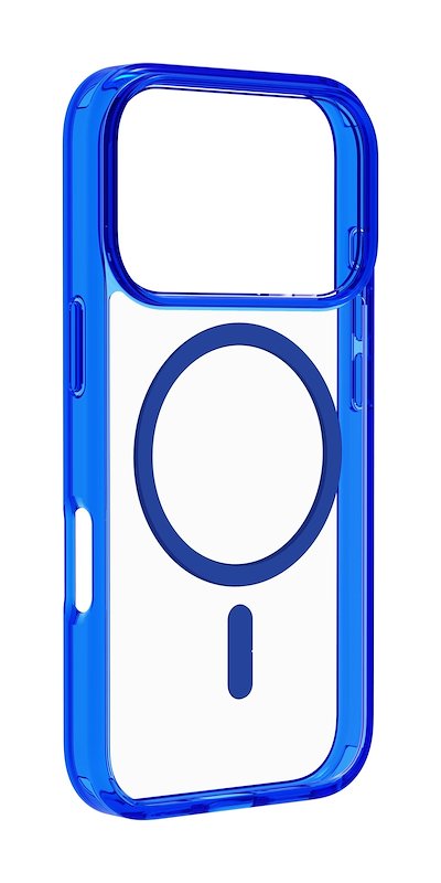 Cellularline Custodia iPhone 17 Pro Max Iconic Magsafe Trasparente/Blu