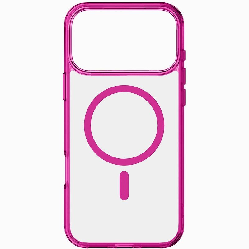 Cellularline Custodia iPhone 17 Pro Max Iconic Magsafe Trasparente/Rosa