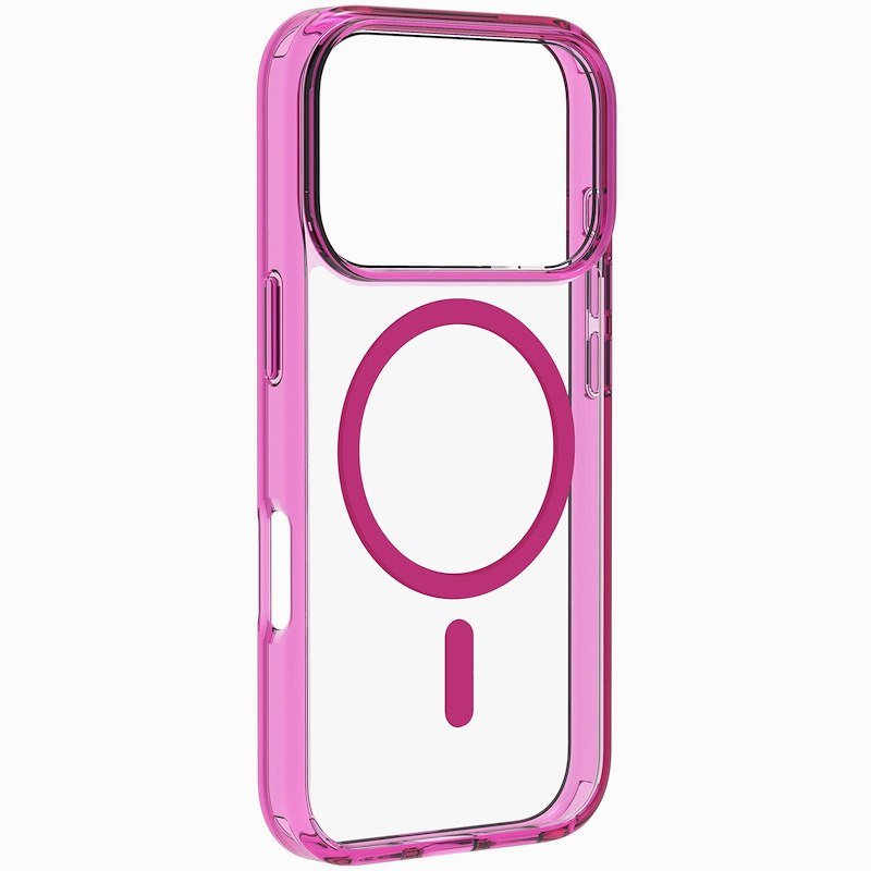 Cellularline Custodia iPhone 17 Pro Max Iconic Magsafe Trasparente/Rosa