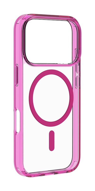 Cellularline Custodia iPhone 17 Pro Max Iconic Magsafe Trasparente/Rosa