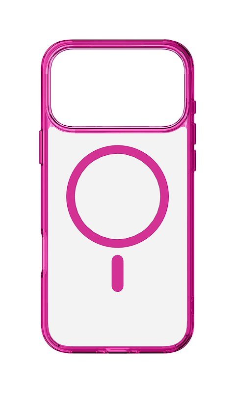 Cellularline Custodia iPhone 17 Pro Max Iconic Magsafe Trasparente/Rosa