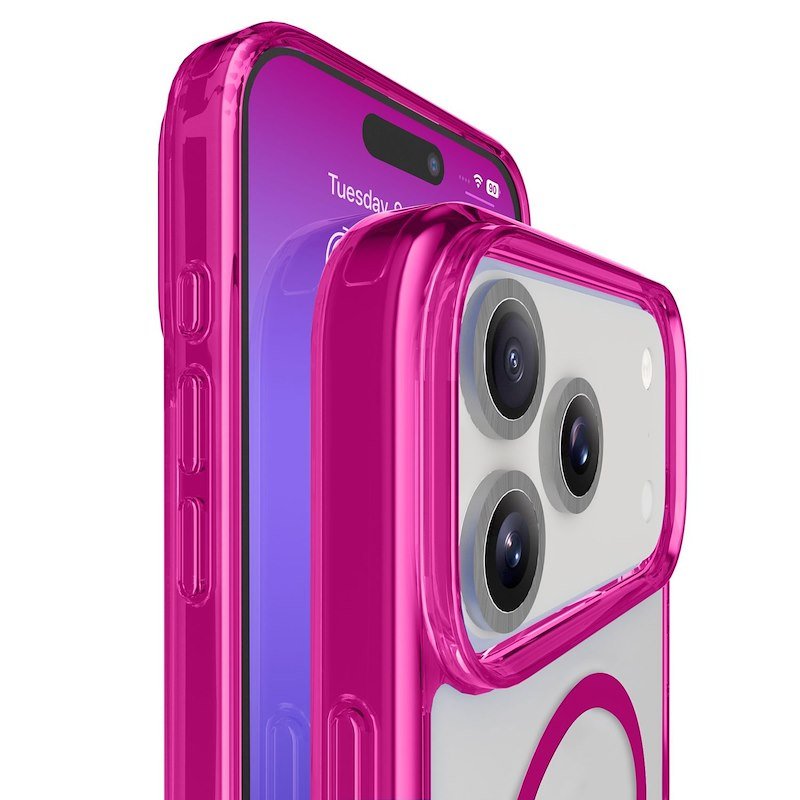 Cellularline Custodia iPhone 17 Pro Max Iconic Magsafe Trasparente/Rosa