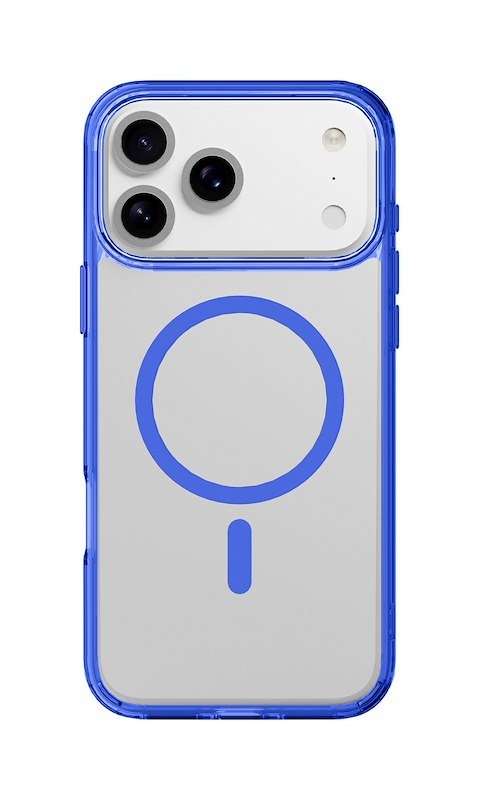 Cellularline Custodia iPhone 17 Pro Iconic Magsafe Trasparente/Blu
