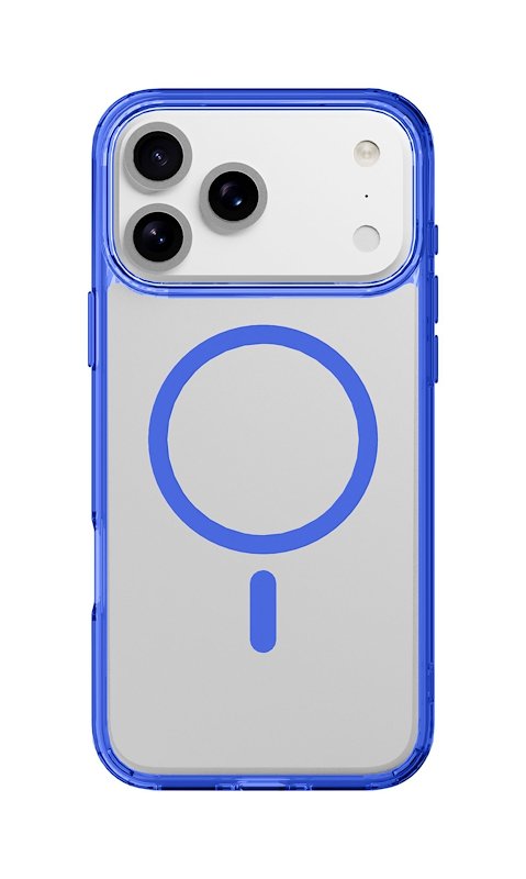 Cellularline Custodia iPhone 17 Pro Iconic Magsafe Trasparente/Blu