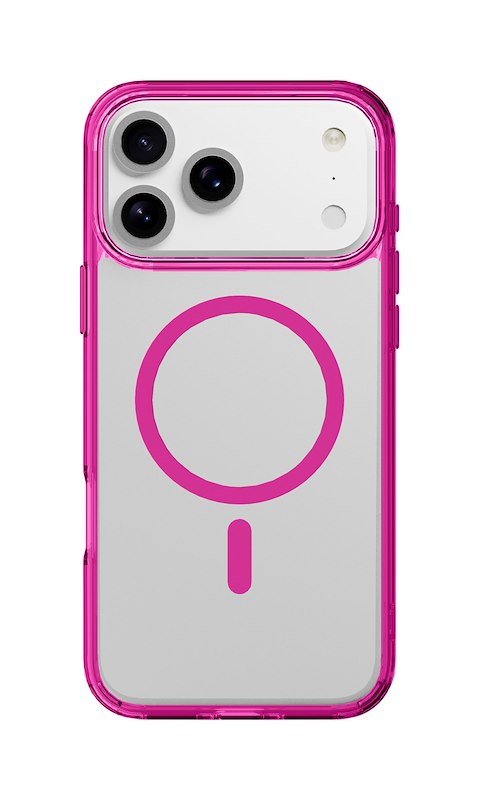 Cellularline Custodia iPhone 17 Pro Iconic Magsafe Trasparente/Rosa
