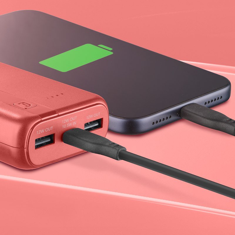 Cellularline Power Bank Essential 10000 Rosso