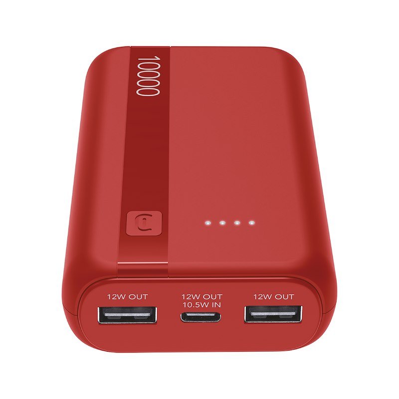 Cellularline Power Bank Essential 10000 Rosso