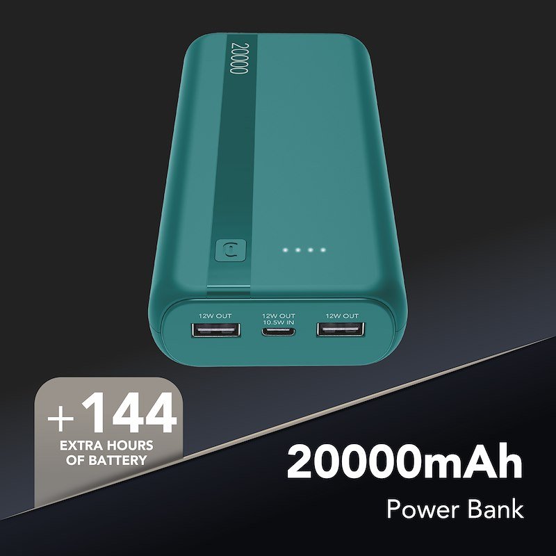 Cellularline Power Bank Essential 20.000mAh  Pbentrycol20000b Blu