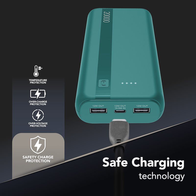 Cellularline Power Bank Essential 20.000mAh  Pbentrycol20000b Blu