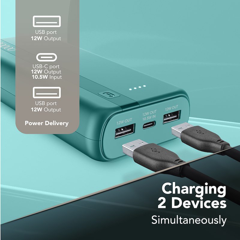 Cellularline Power Bank Essential 20.000mAh  Pbentrycol20000b Blu