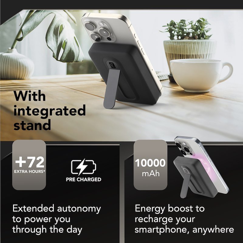 Cellularline Powerbank Mag 10000 Q12 nero