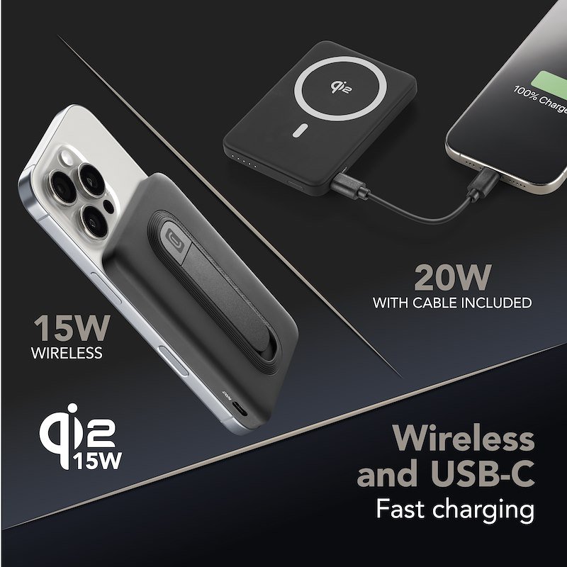 Cellularline Power Bank Mag Stand 5.000 Qi2 Nero