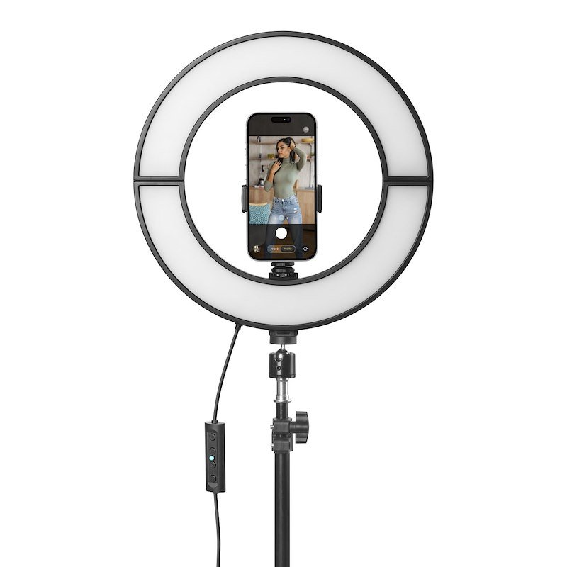 Cellularline Selfie Ring Selfieringfoldyk Nero