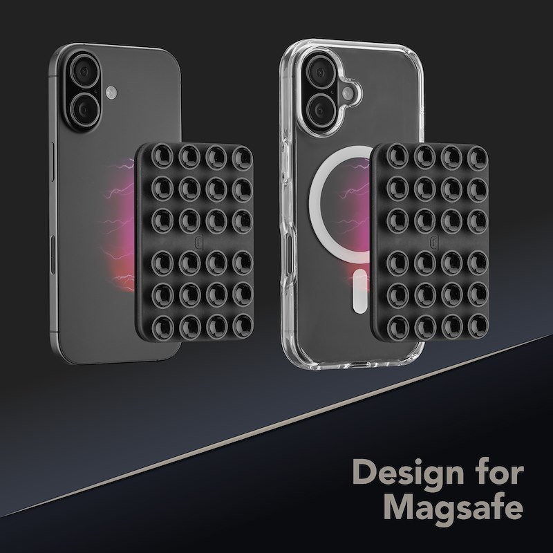 Cellularline Supporto Universale con Ventosa Bubble MagSafe Nero