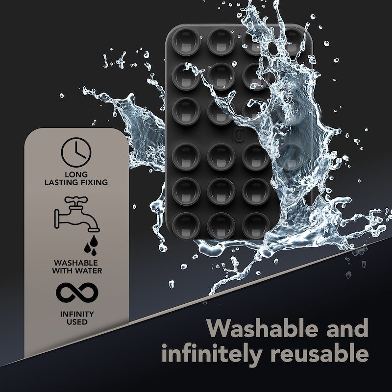 Cellularline Supporto Universale con Ventosa Bubble MagSafe Nero