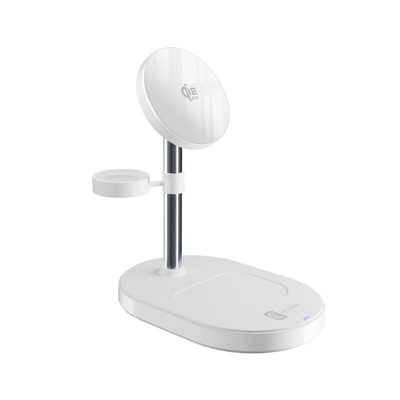 Cellularline Stazione di ricarica wireless Mag Trio QI2.2 25W  Bianco