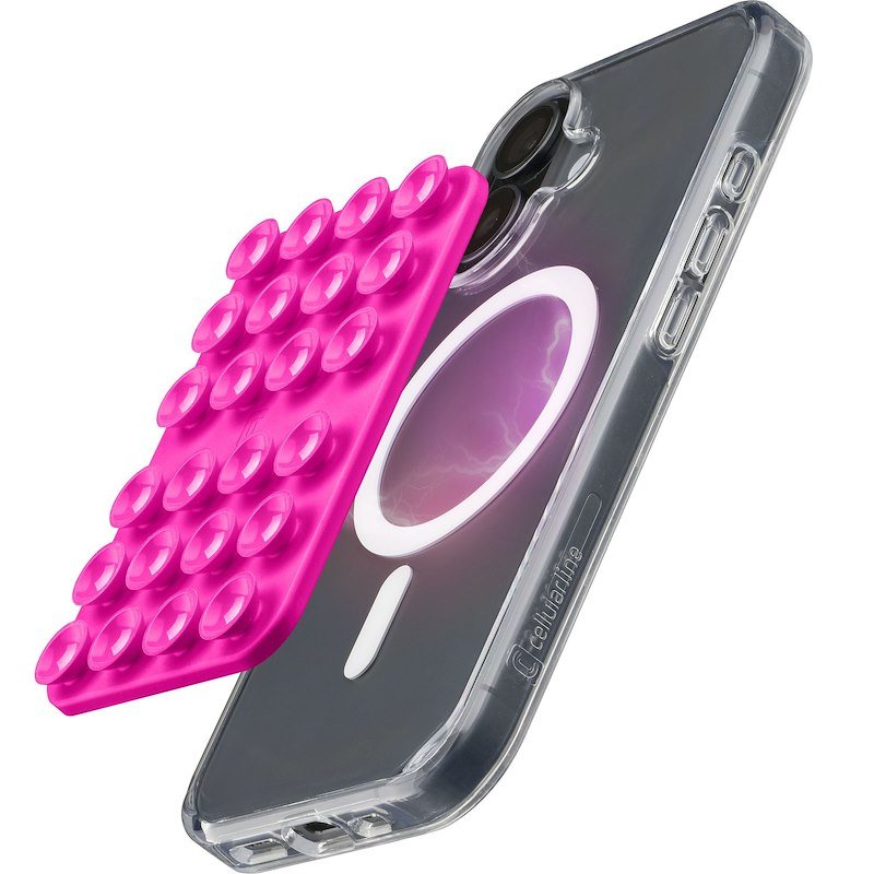 Cellularline Supporto Universale con Ventosa Bubble MagSafe Rosa