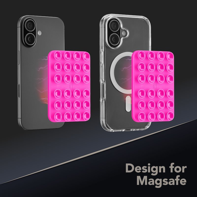 Cellularline Supporto Universale con Ventosa Bubble MagSafe Rosa