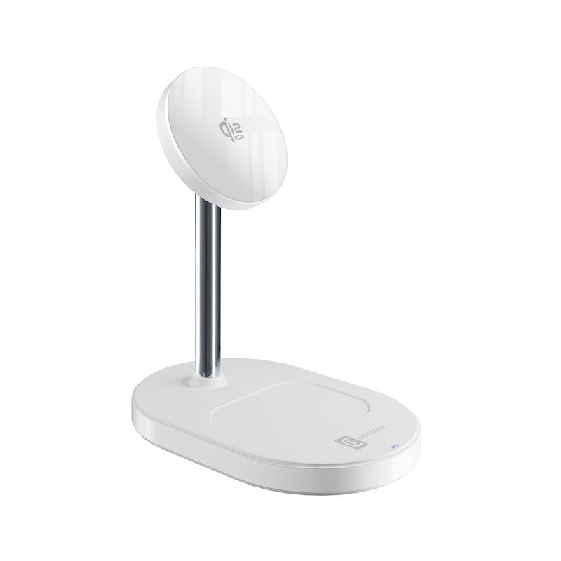 Cellularline Stazione di ricarica wireless Mag Duo QI2.2 25W Bianco