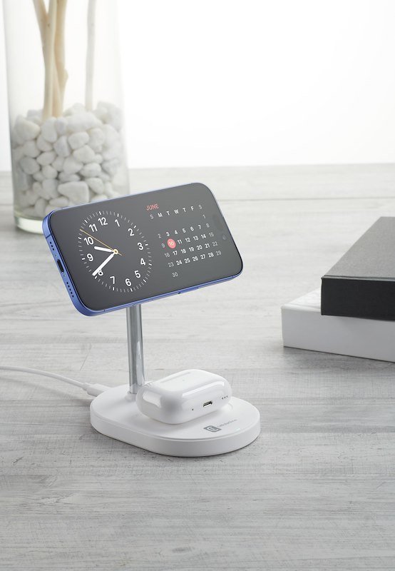Cellularline Stazione di ricarica wireless Mag Duo QI2.2 25W Bianco