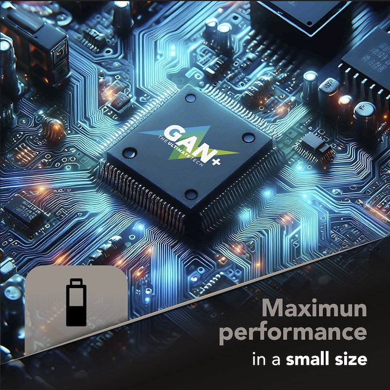 Cellularline Caricabatterie 2 porte USB-C e USB-A MULTIPOWER GAN 30W  Achganentry2pd30wk