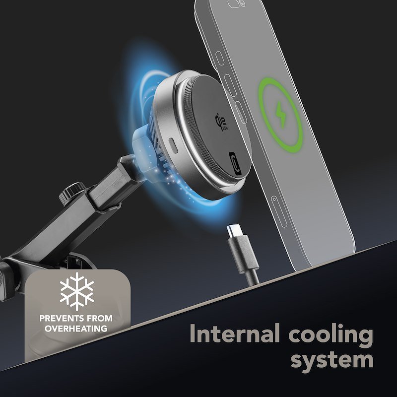 Cellularline Caricabatterie car FREEZE MAG QI2 25W Magqi25holdcoolerk