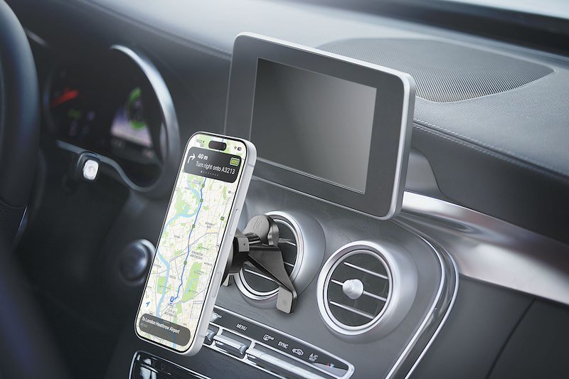 Cellularline Caricabatterie car MAG HOLDER QI2 25W  Magqi25holderventk