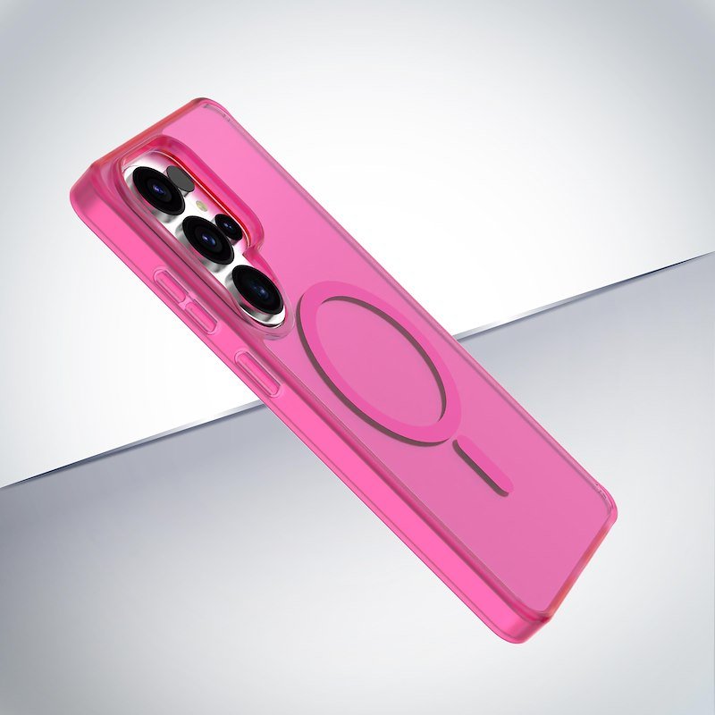 Cellularline Custodia Galaxy S26 Ultra Frosty Mag Trasparente Rosa