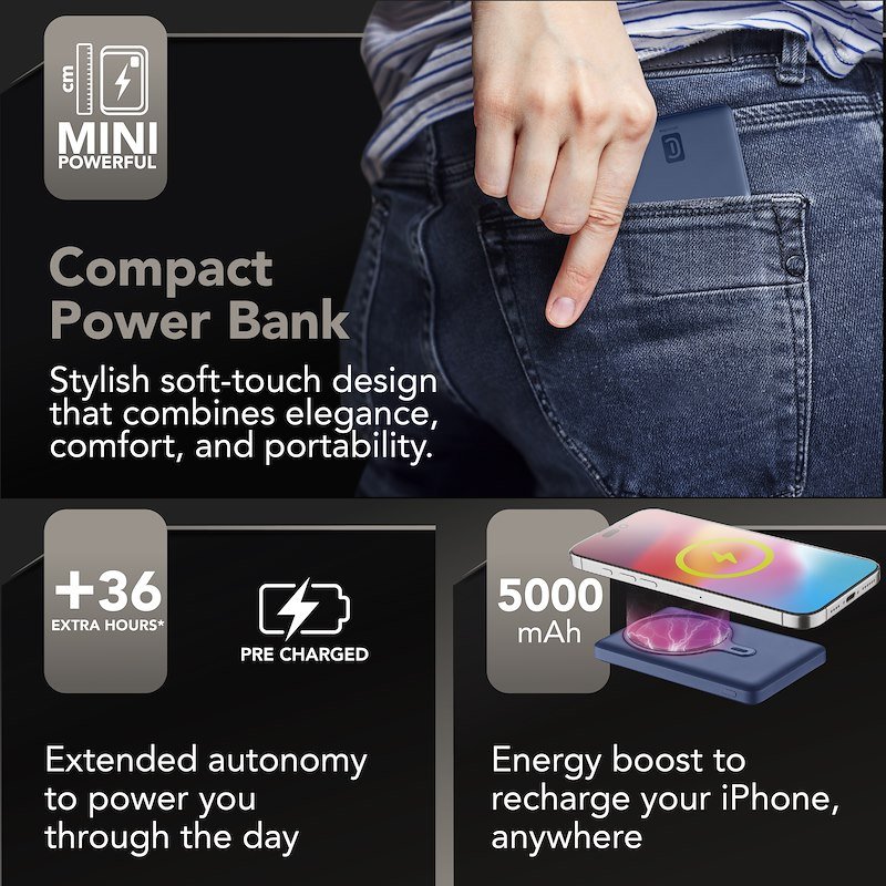 Cellularline Powerbank Mag Air 5.000 Blu