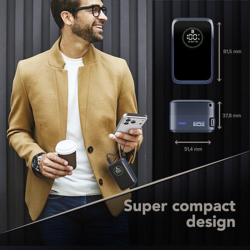 Cellularline Power Bank Pbroll10000mAh Blu