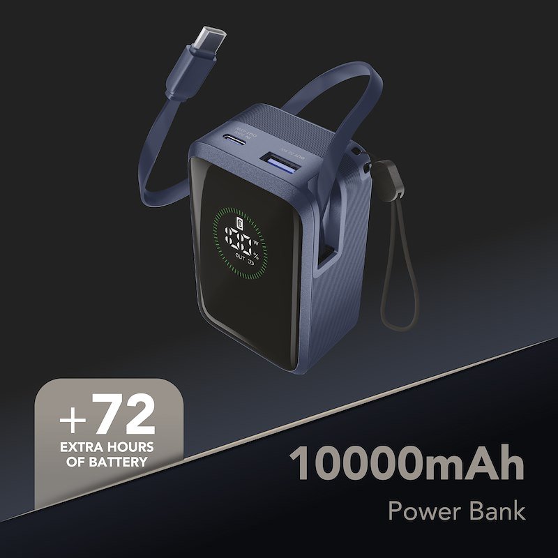 Cellularline Power Bank Pbroll10000mAh Blu