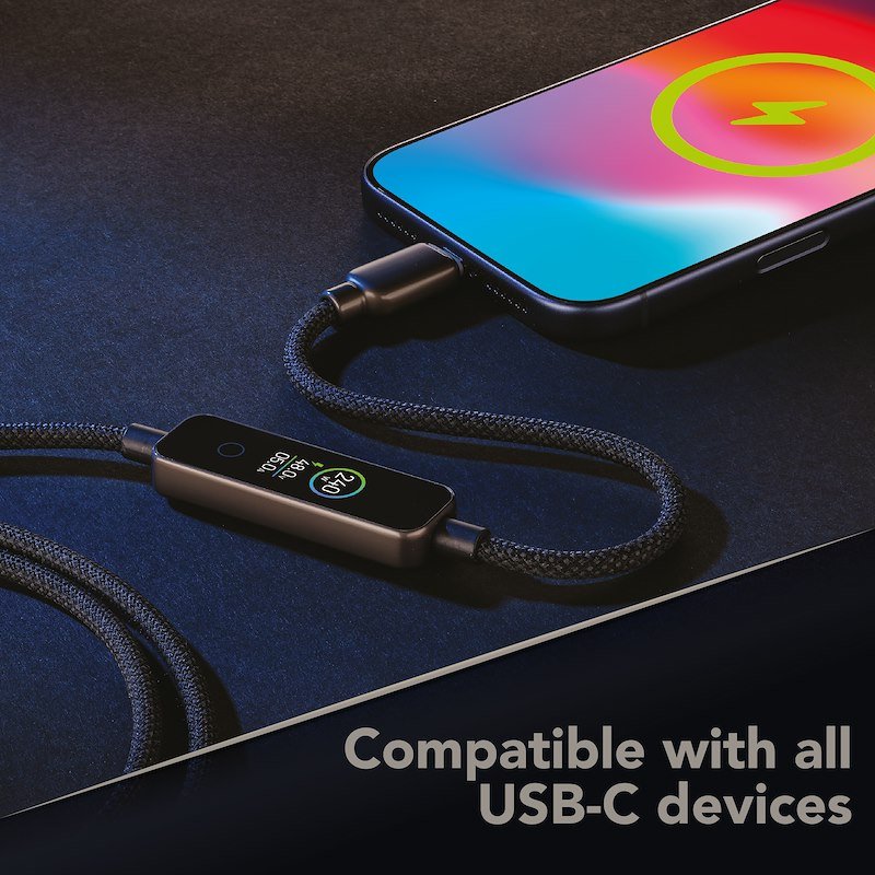 Cellularline Cavo USB-C to USB-C 240W POWERVIEW IQ Nero