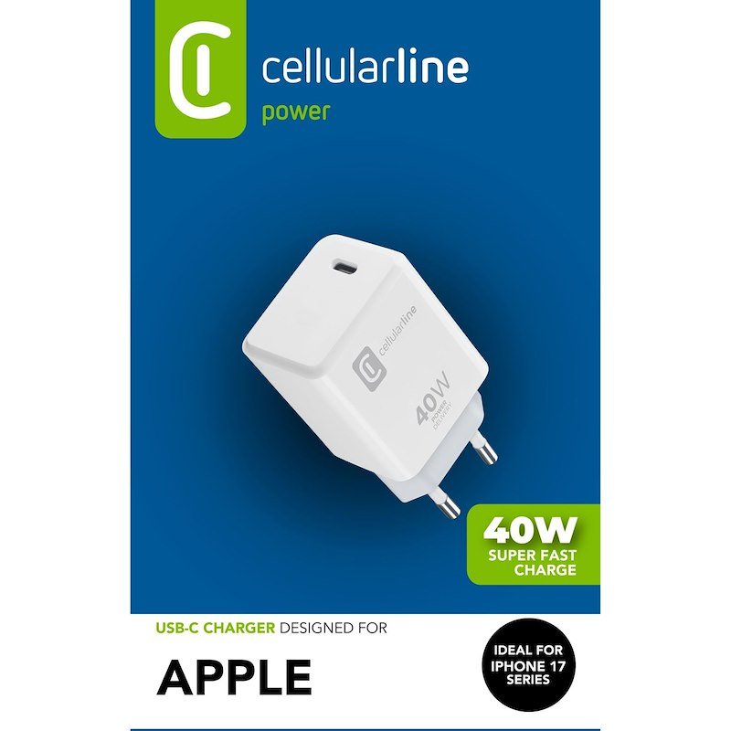 Cellularline Caricabatterie ACH USB-C 40W PD