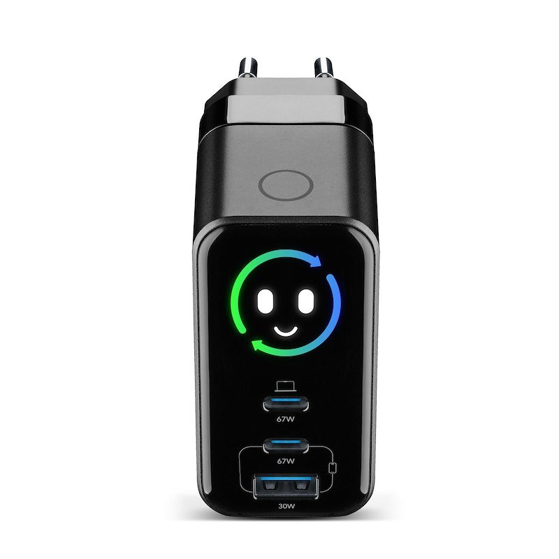 Cellularline caricabatterie da rete PowerView IQ ACH 67W Achtft3usbgan67wk
