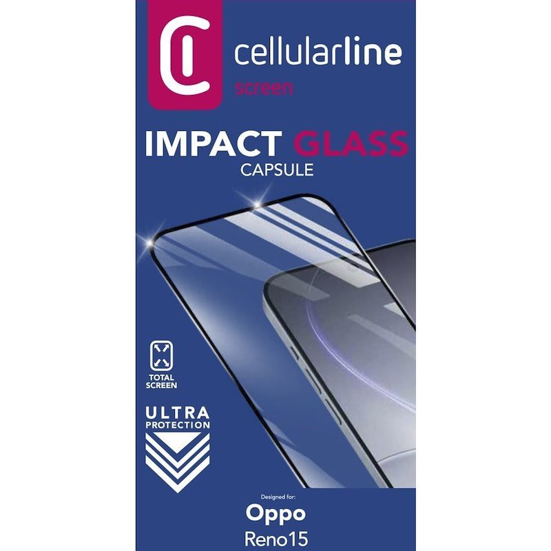 Cellularline Vetro Temperato Oppo Reno 15 Trasparente