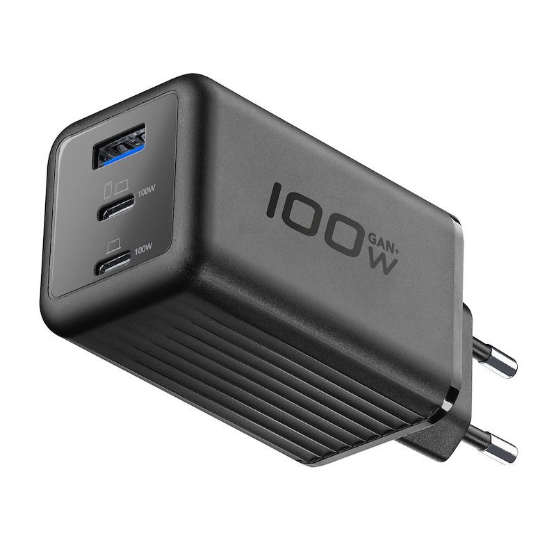Cellularline Caricabatterie 100W 3 porte Nero