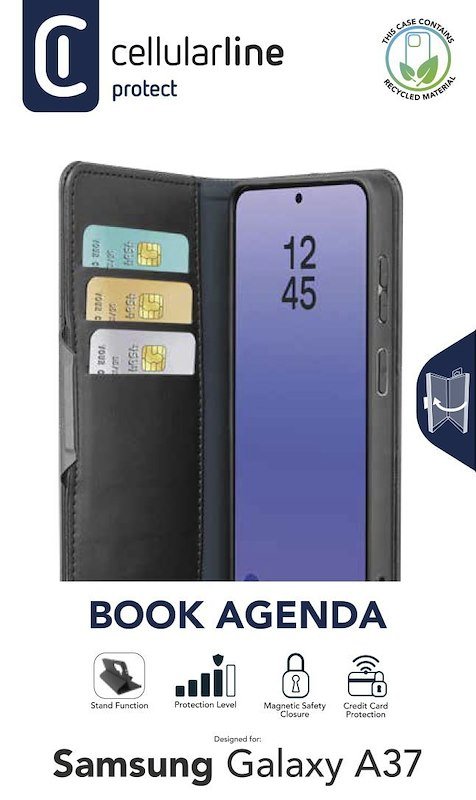 Cellularline Custodia Galaxy A37 Book Agenda 2 Nero