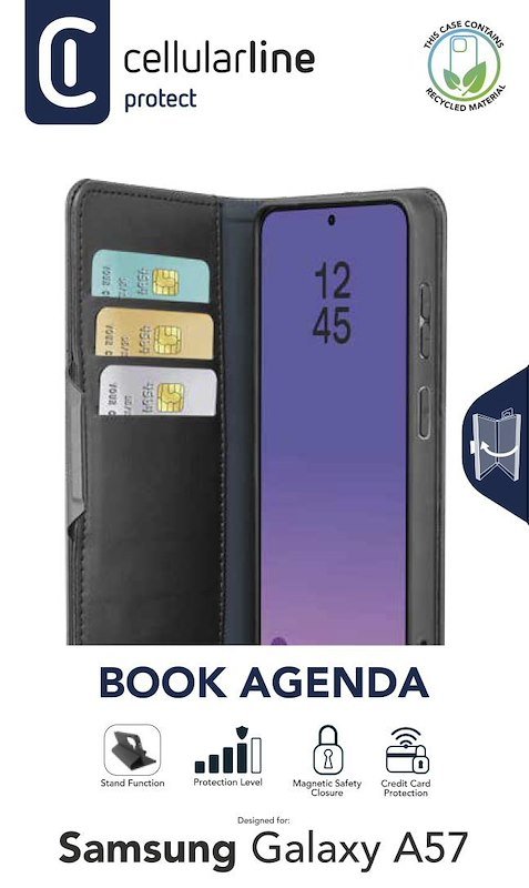 Cellularline Custodia Galaxy A57 Book Agenda 2 Nero