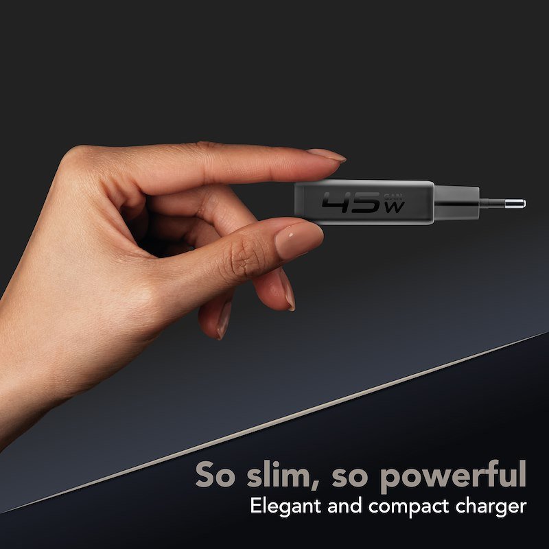 Cellularline Caricatore Dual USB A +C 45W Nero