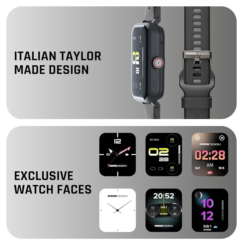 Cellularline Smartwatch STEALTH 1.83" TFT Display  MOMO DESIGN Nero