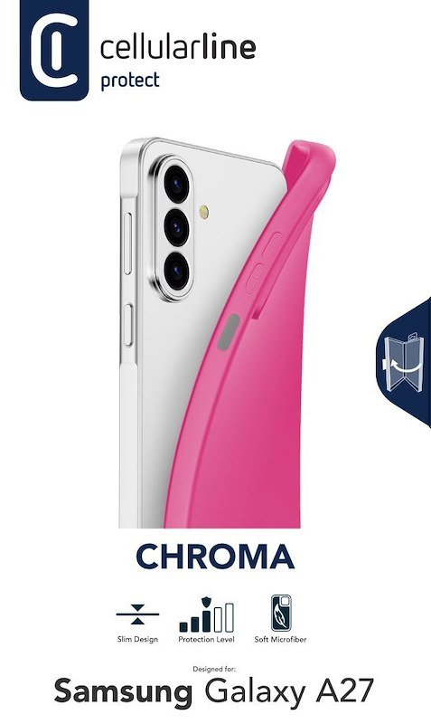 Cellularline Custodia Galaxy A27 Gomma Chroma Rosa