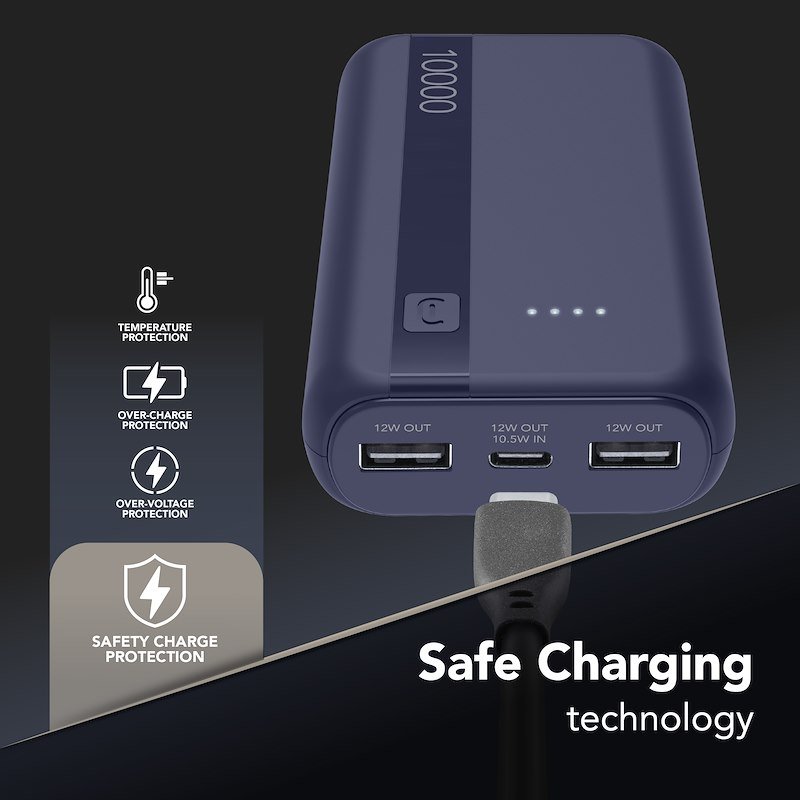 Cellularline Powerbank Essential 10000mAh Blu scuro