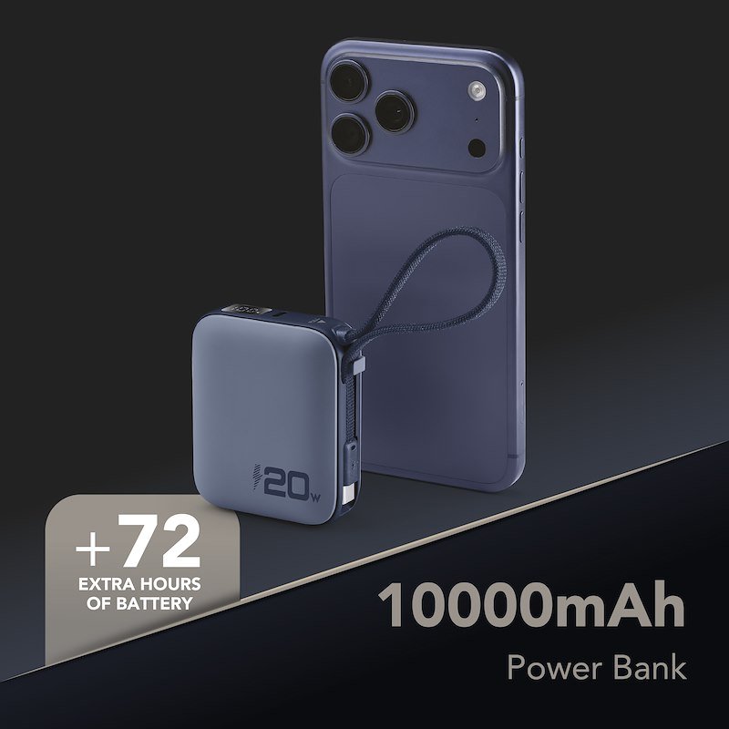 Cellularline Powerbank Pocket USB-C 20W Blu