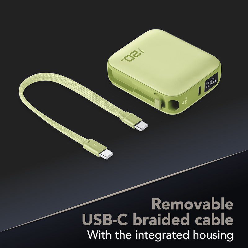 Cellularline Powerbank Pocket USB-C 20W Verde