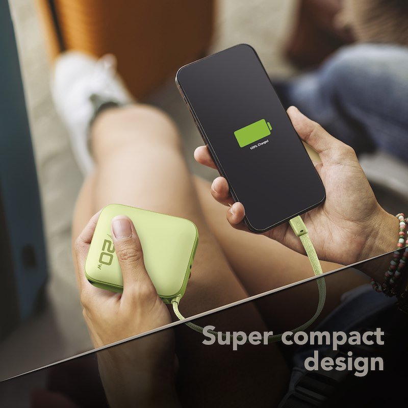 Cellularline Powerbank Pocket USB-C 20W Verde