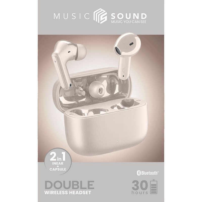 Music Sound Auricolari TWS Double Bianco