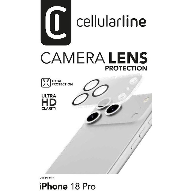 Cellularline Camera Lens iPhone 18 Pro Trasparente