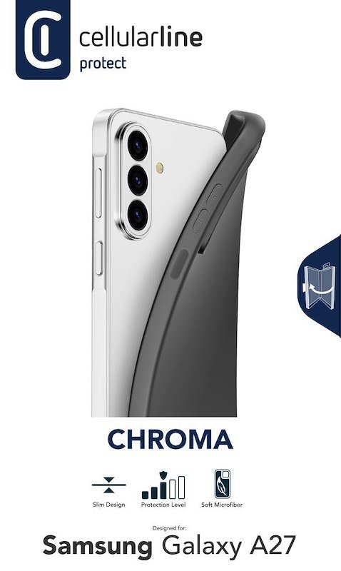 Cellularline Custodia Galaxy A27 Gomma Chroma Nero